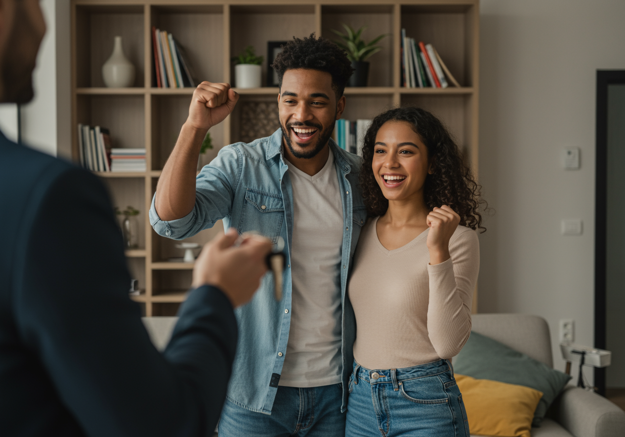 Couple buying their first home (5 Tips for First Time Home Buyers0