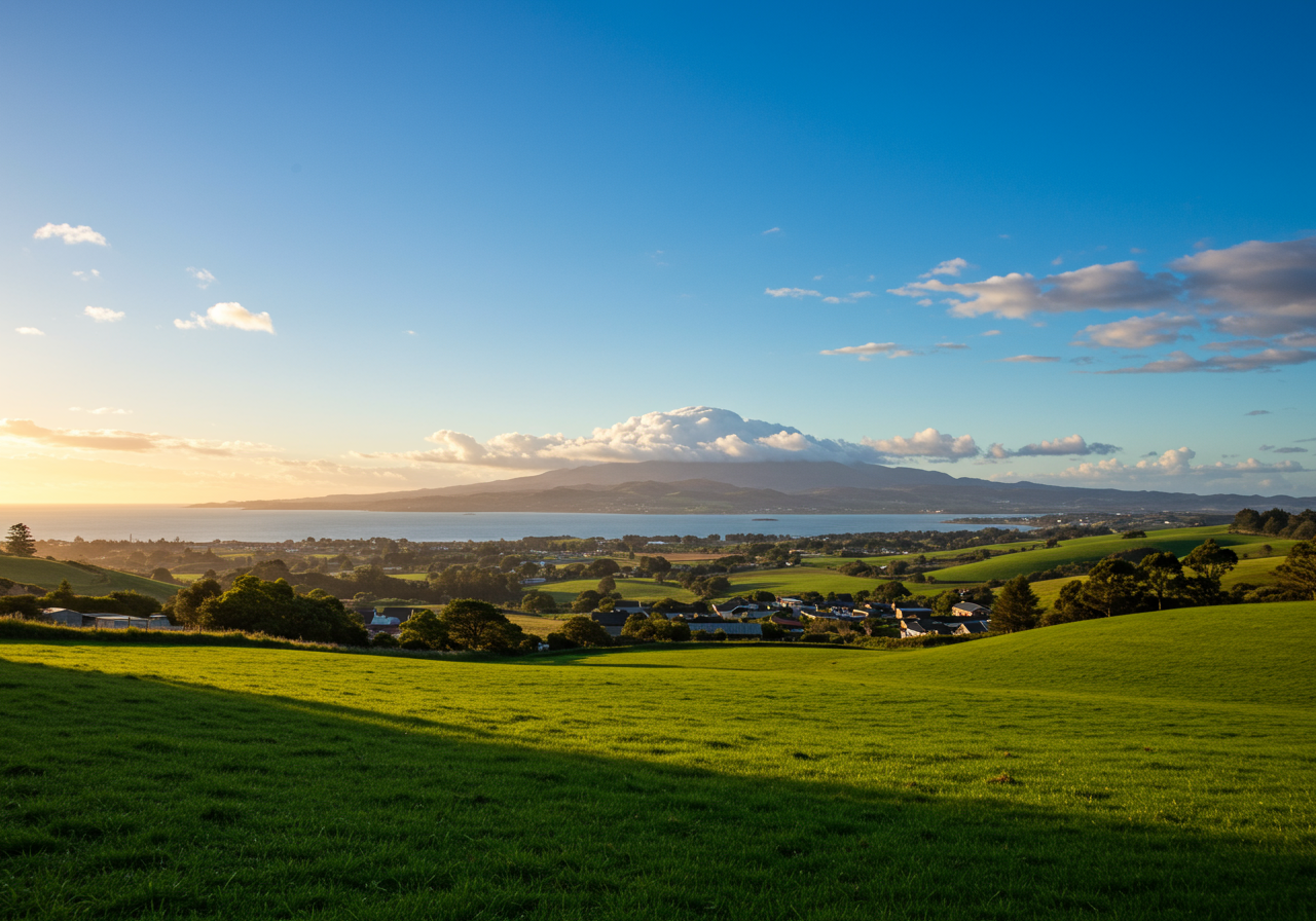maui views over a grass expanse at sunrise