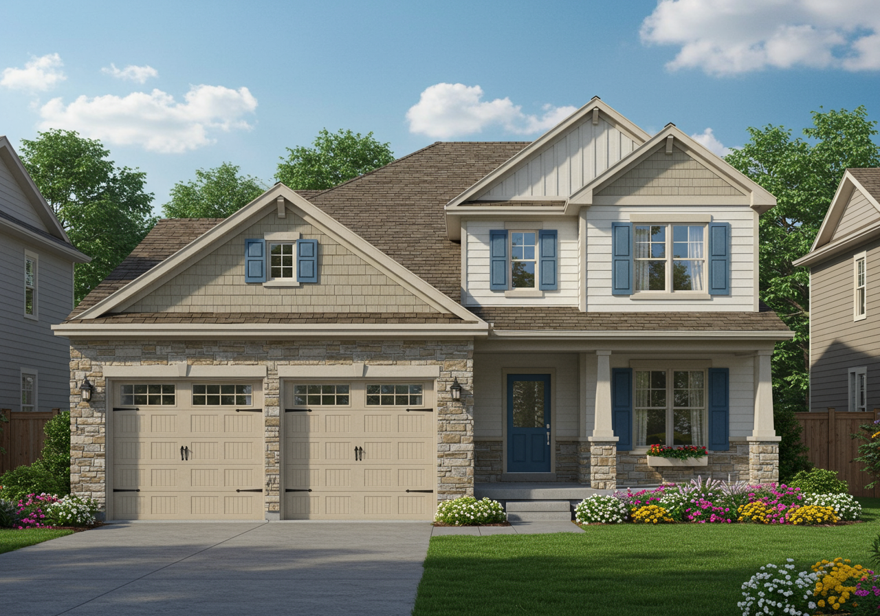 Front if house with garden