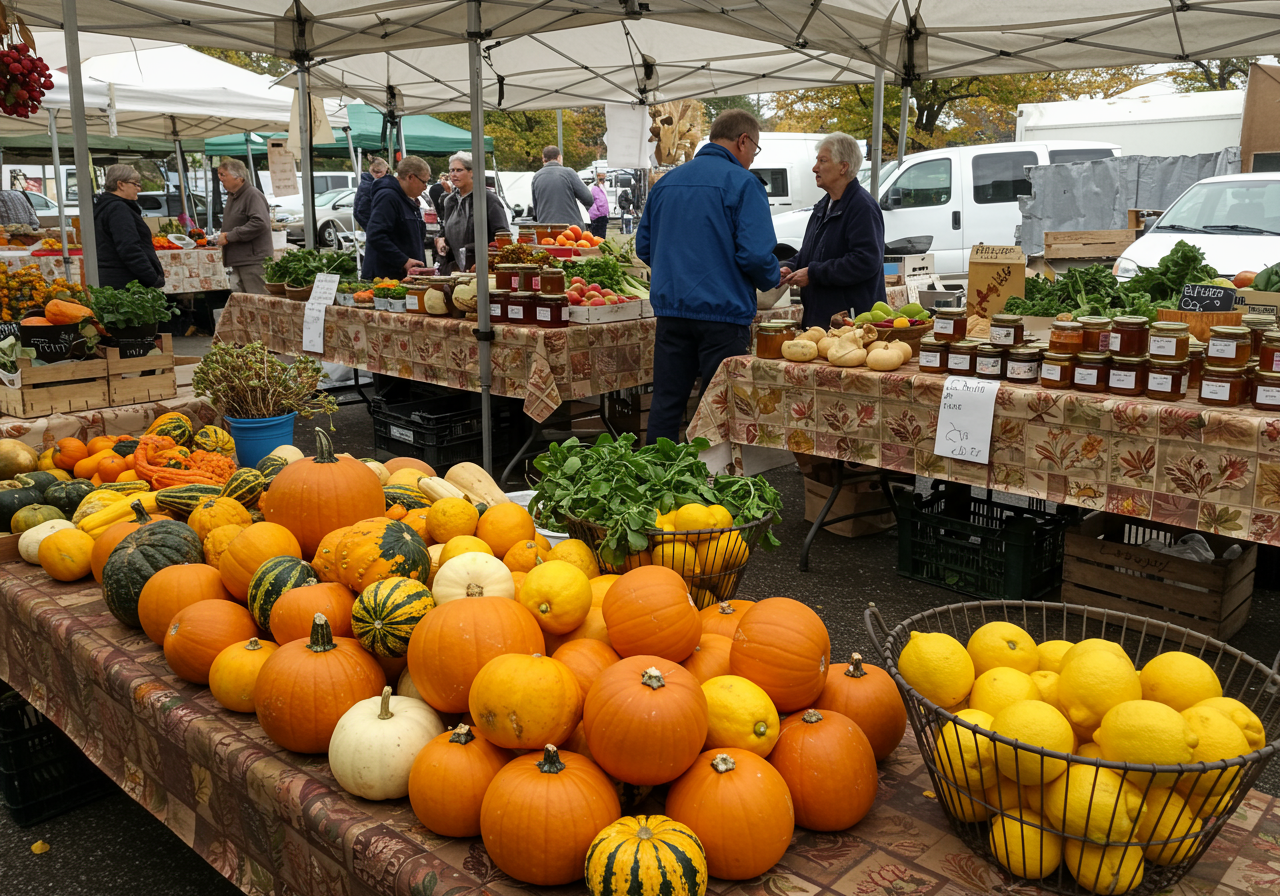 Fruit and vegetable stalls at Laguna Niguel Farmers Market