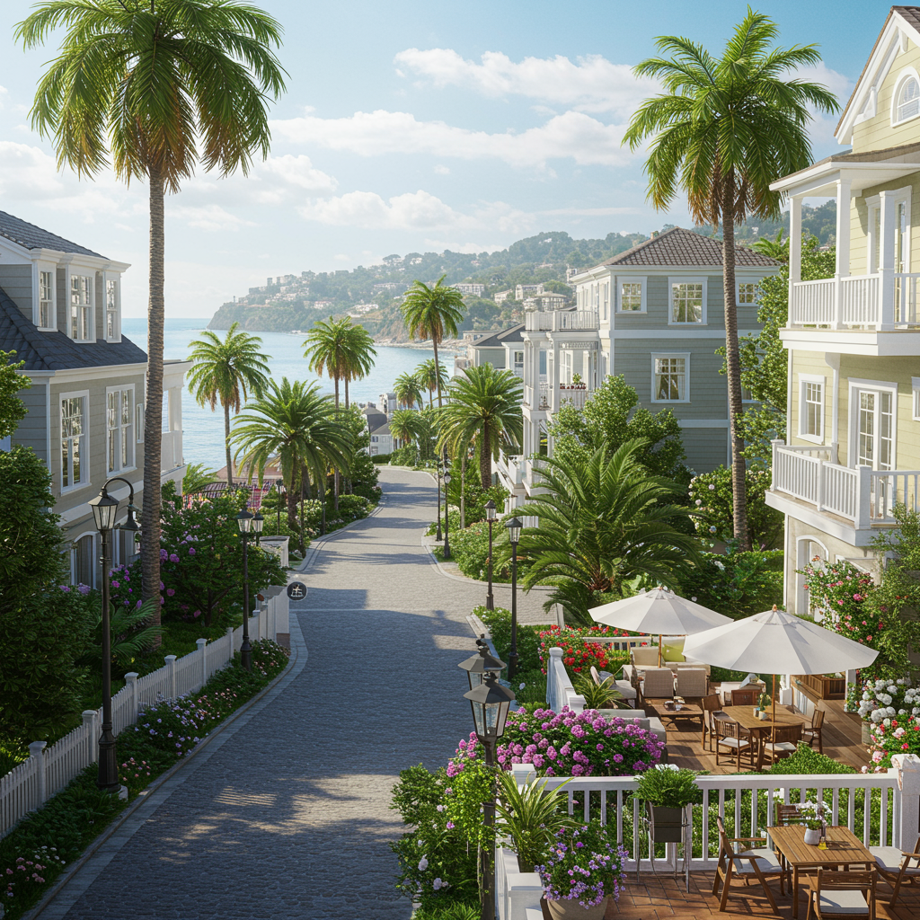 Artist rendition of Lantern Village neighborhood in Dana Point