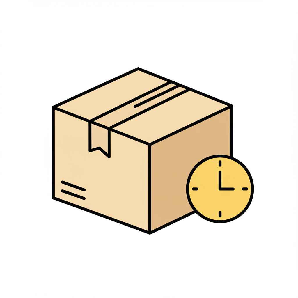 Moving box with a clock