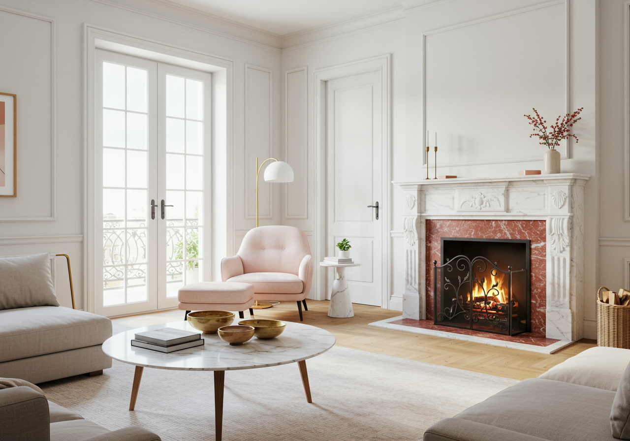 gas fireplace in the living room