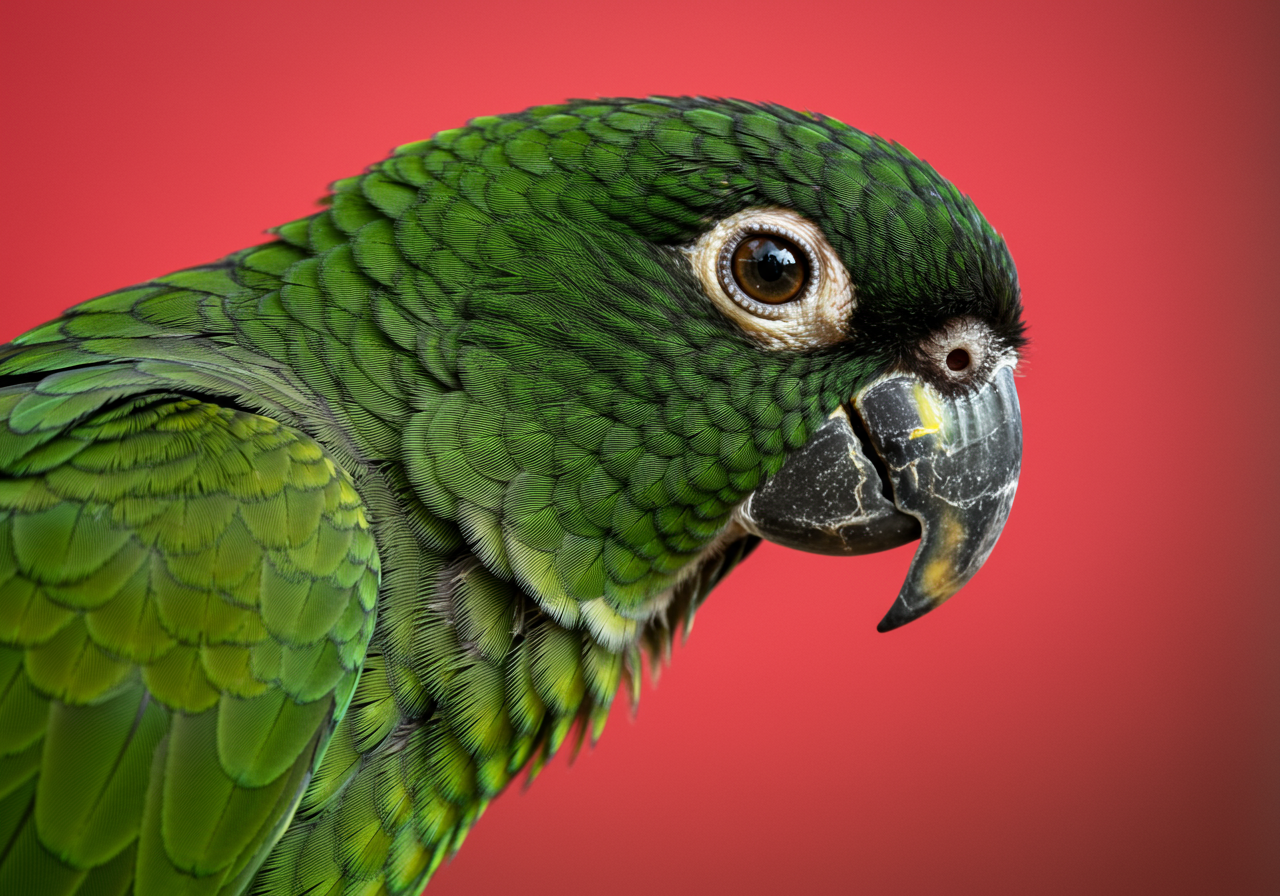 Simba, an 11-year-old Miligold Macaw, will be available for adoption...