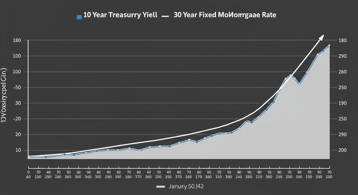 the 30 year fixed mortgage has followed the 10-Year Treasury. So, the expert response to that is, &ldquo;I&rsquo;m following the 10-Year Treasury, and I&rsquo;m watching that.&rdquo; And what have we seen this year? We&rsquo;ve seen the 10-Year Treasury rise. And I&rsquo;ll show you this. This looks at the 10-Year Treasury yield as compared to the 30 year fixed mortgage, and we&rsquo;ve seen the 10-Year Treasury yield rise since January and starting to flatten out like we see in interest rates. But, we&rsquo;re going to continue to watch that for you because, if you go back in time - let me go back to this slide - the average spread has been 1.7. So, think about that. Think about where the 10-Year Treasury is at 1.7 to it, and that&rsquo;s a 30 year fixed. https://www.freddiemac.com/pmms/pmms_archives https://www.macrotrends.net/2016/10-year-treasury-bond-rate-yield-chart