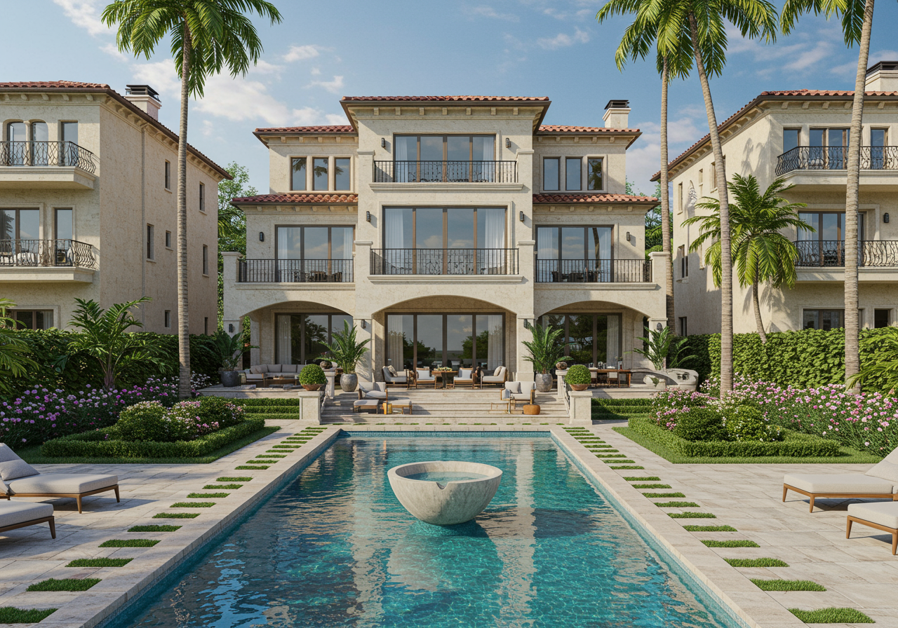206 Ocean Avenue in Seal Beach, back of house overlooking pool