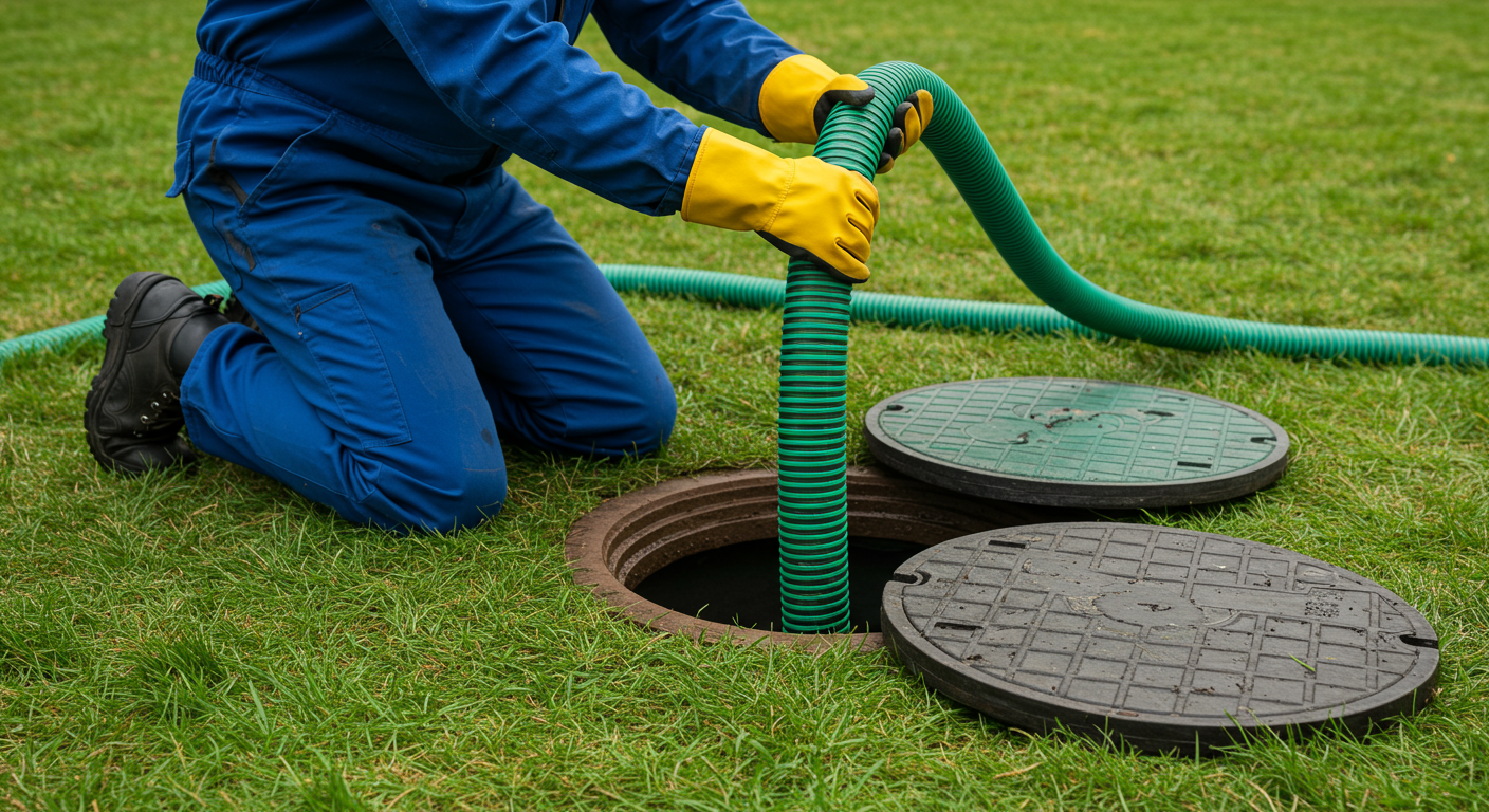 Cleaning septic tank