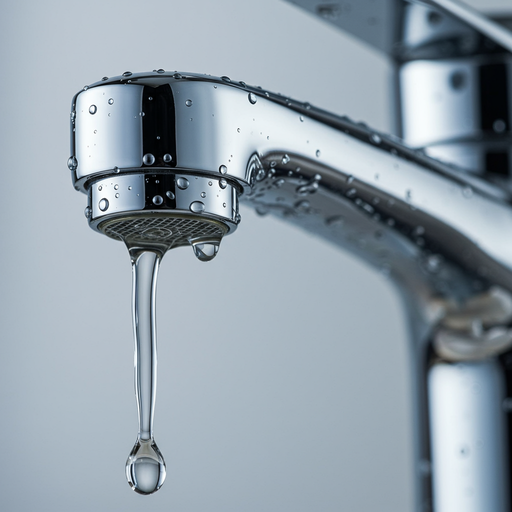faucet with dripping water