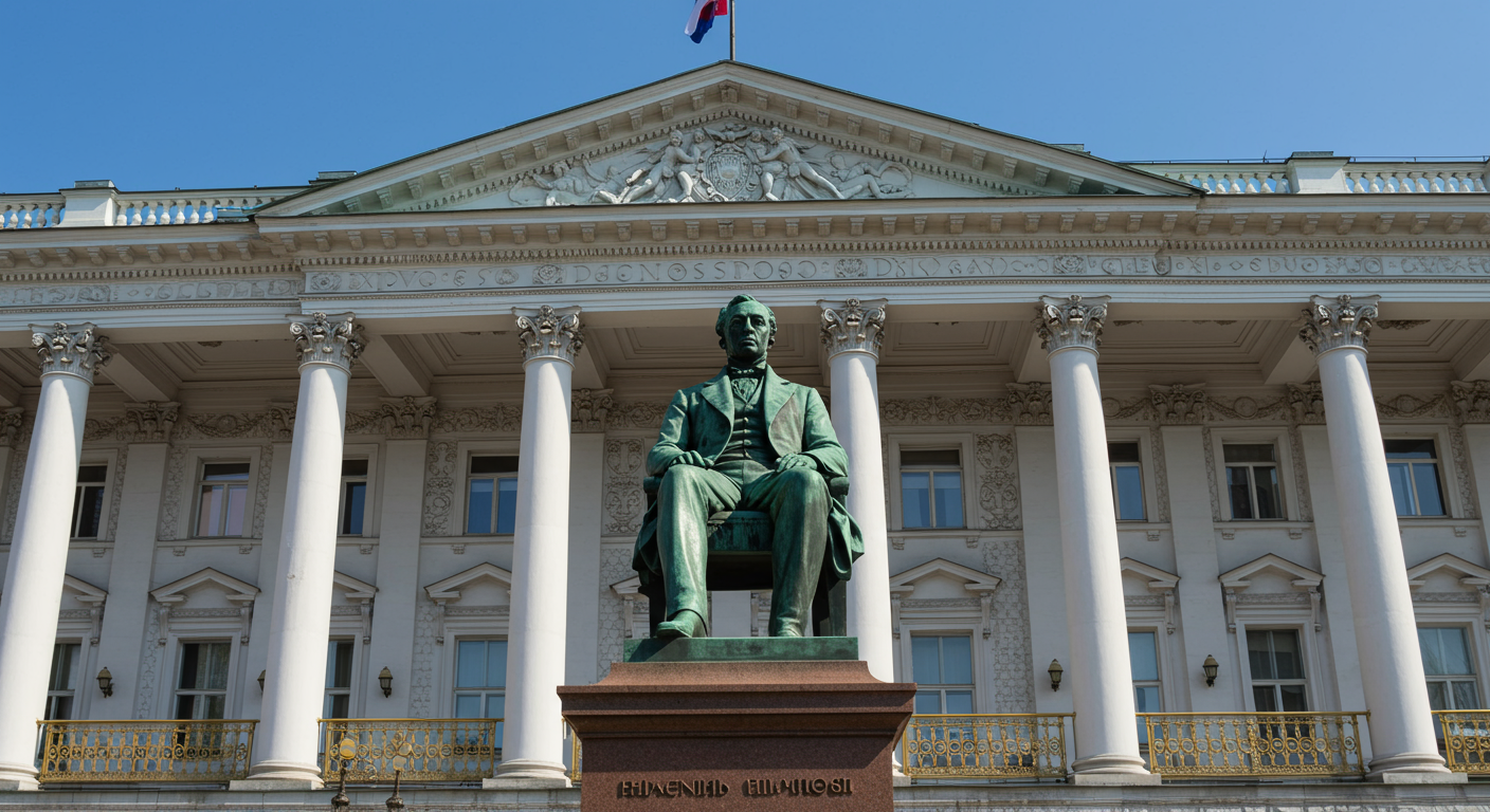 Corner of Polk and Grove Streets in San Francisco, with a statue of Abraham Lincoln