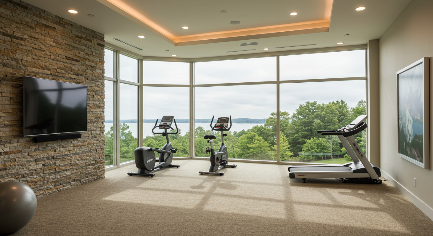 The fitness room.