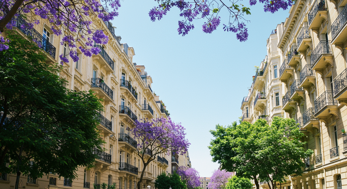 residential buildings in central barcelona