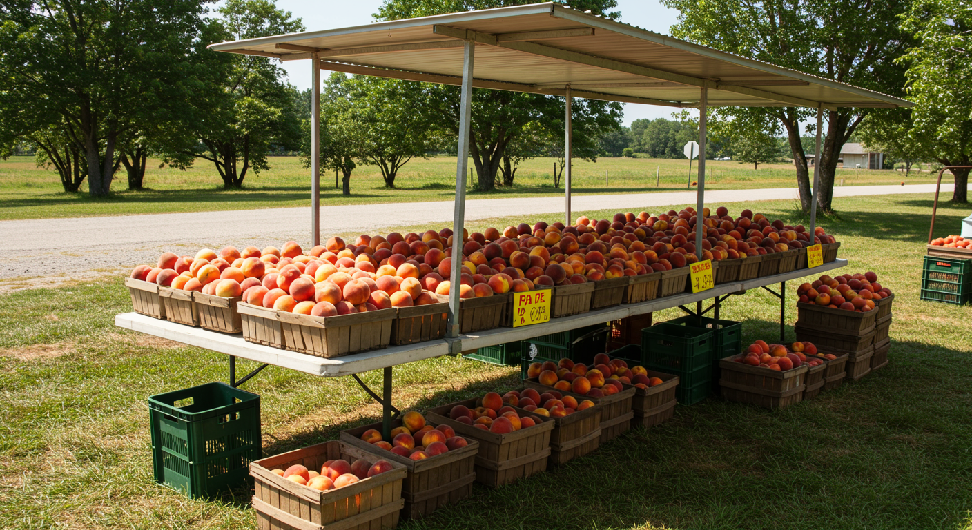 Spring Farms peach stand