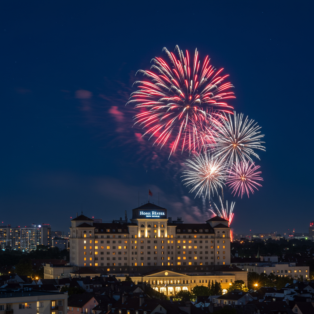 Fireworks over Tampa Bay, Florida