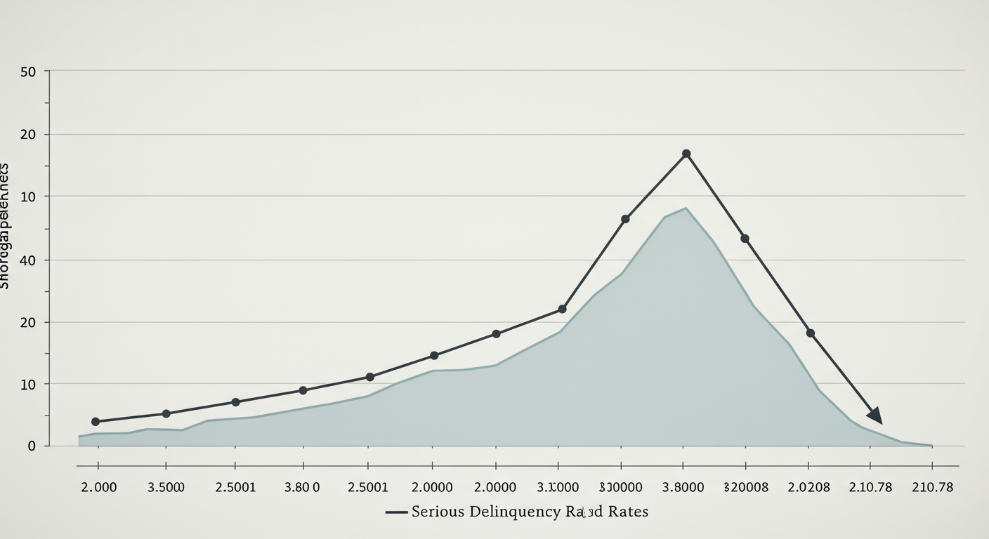 a graph showing a line going down