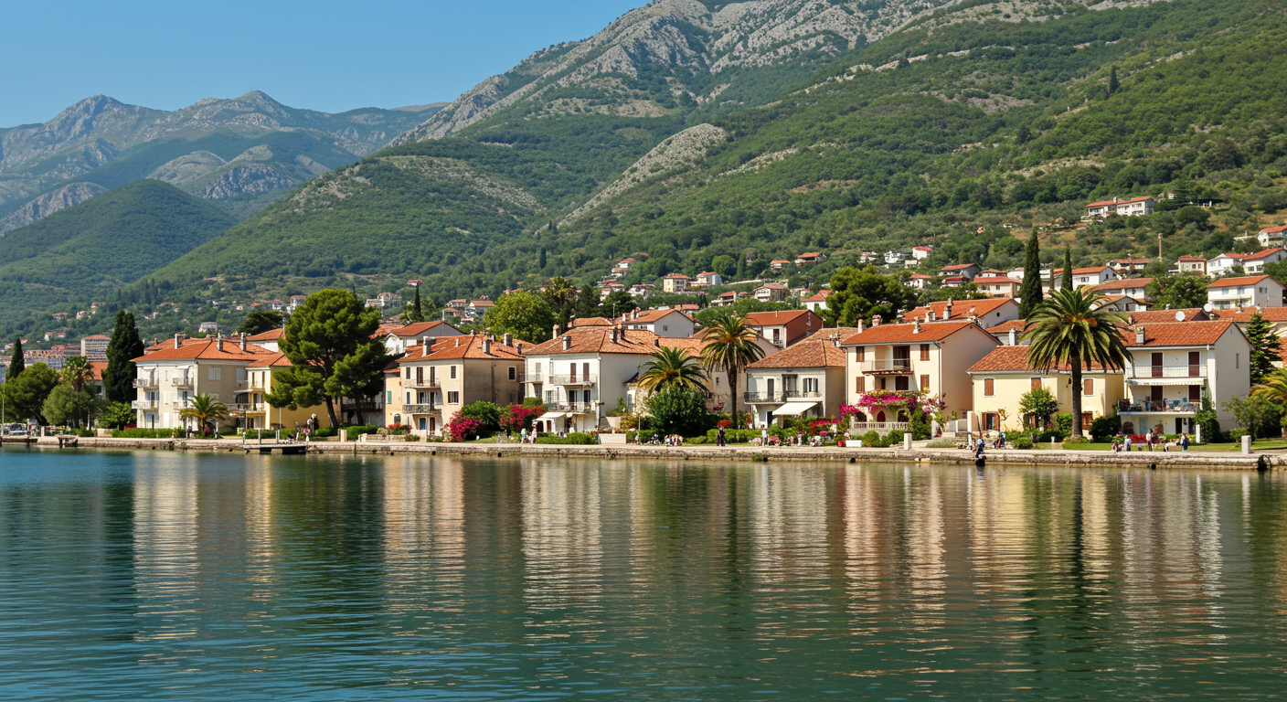 View of Rancho Santa Margarita lake and mountains in the distance