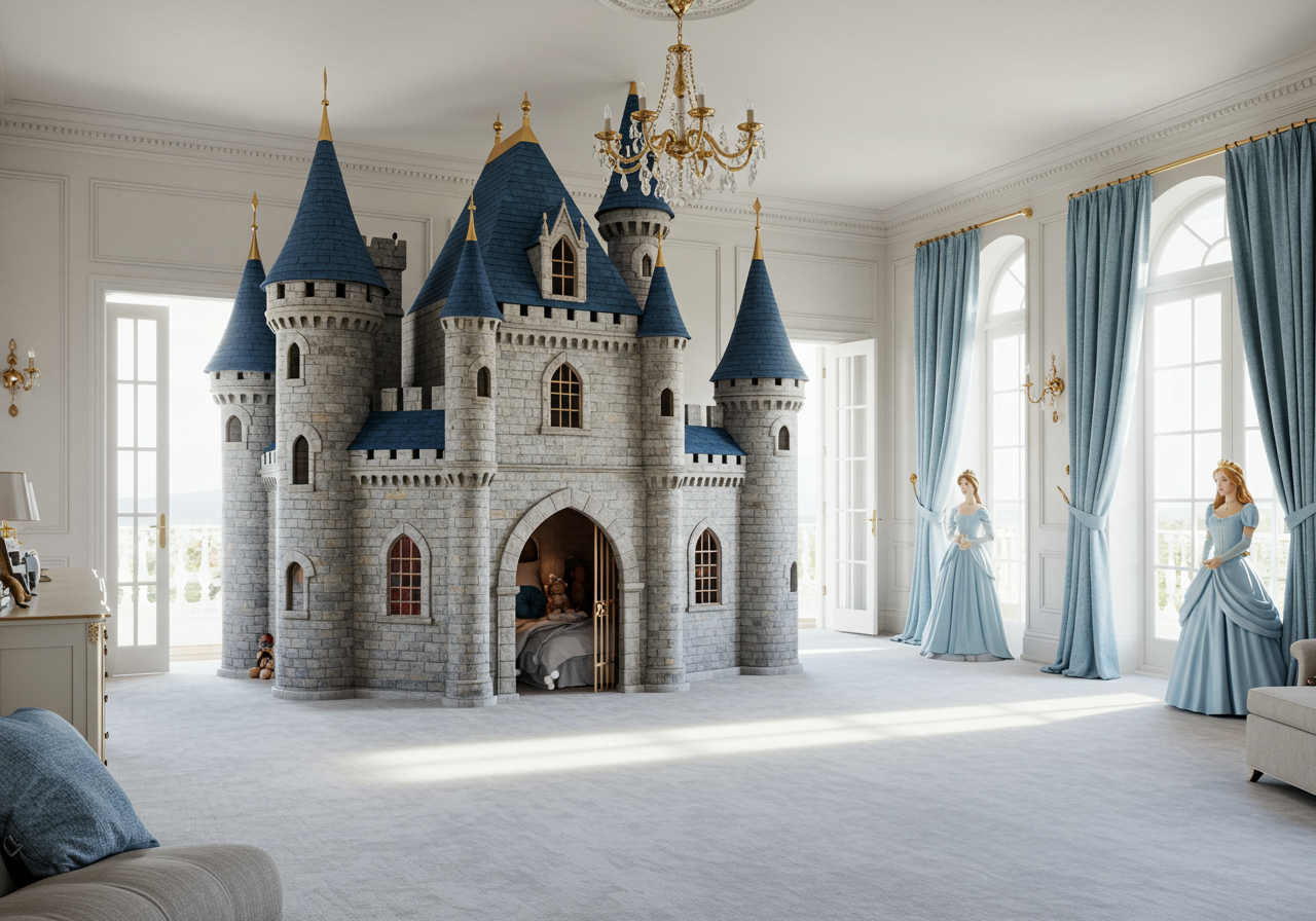 Disney princess castle at 9200 Bentley Park Circle