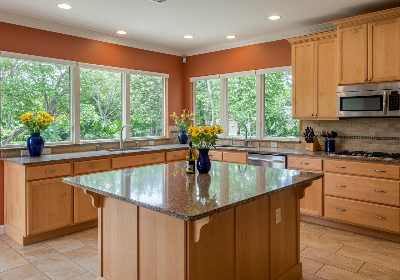 Kitchen before staging