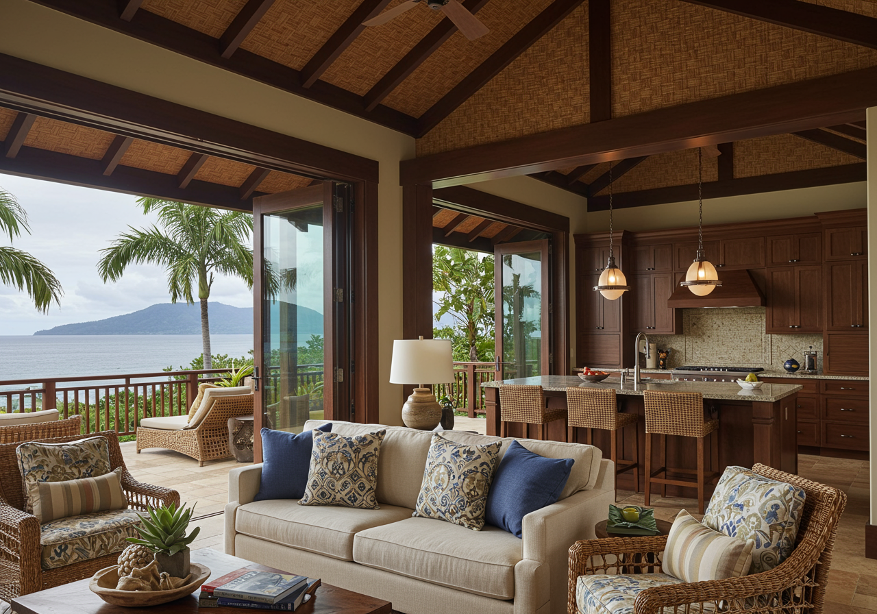 interior Balinese-style estate in Launiupoko maui