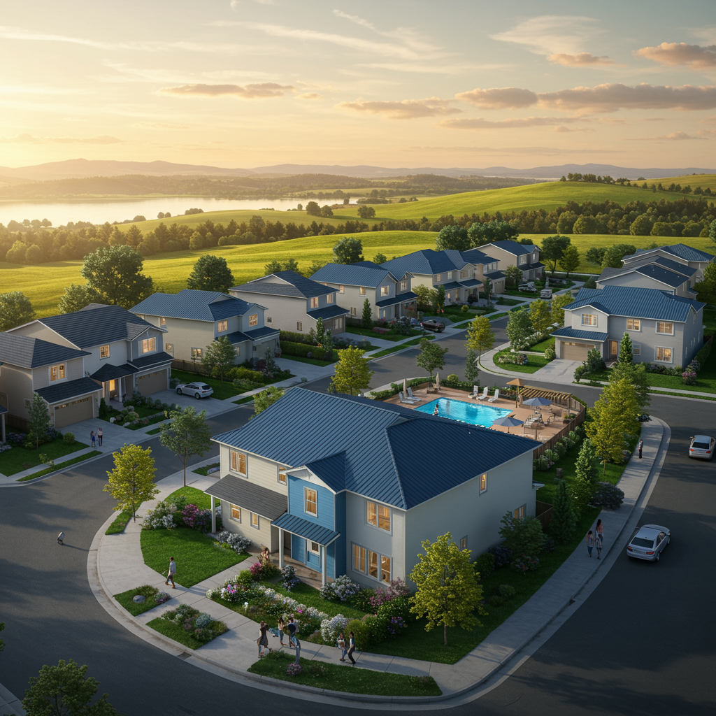 Community pool and homes at San Joaquin Hills, Laguna Niguel