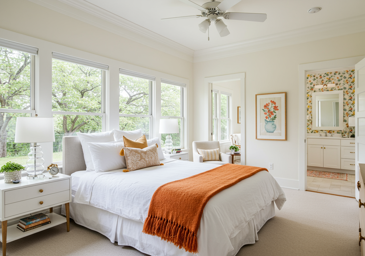 beroom with en suite bathroom