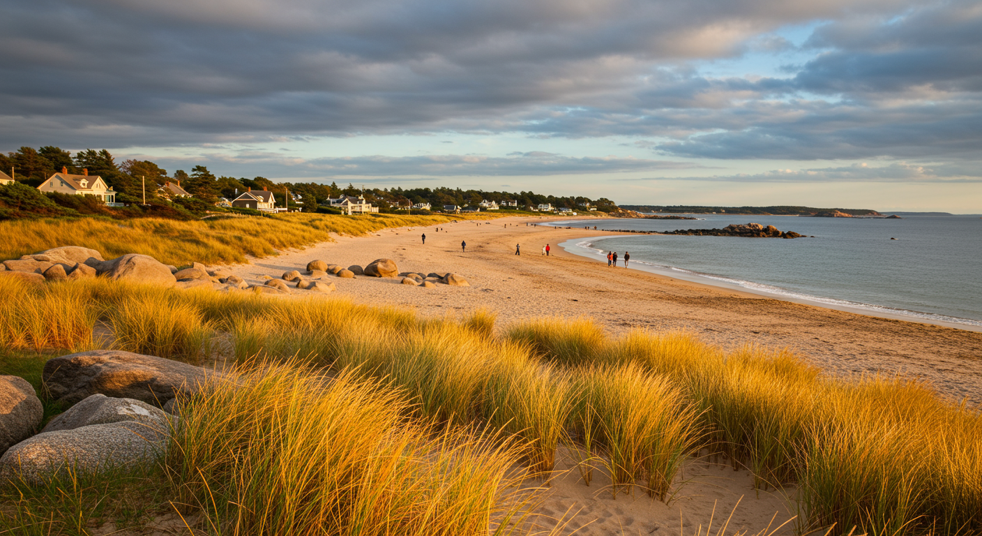 beach view of Greenwich's Great Captain Island