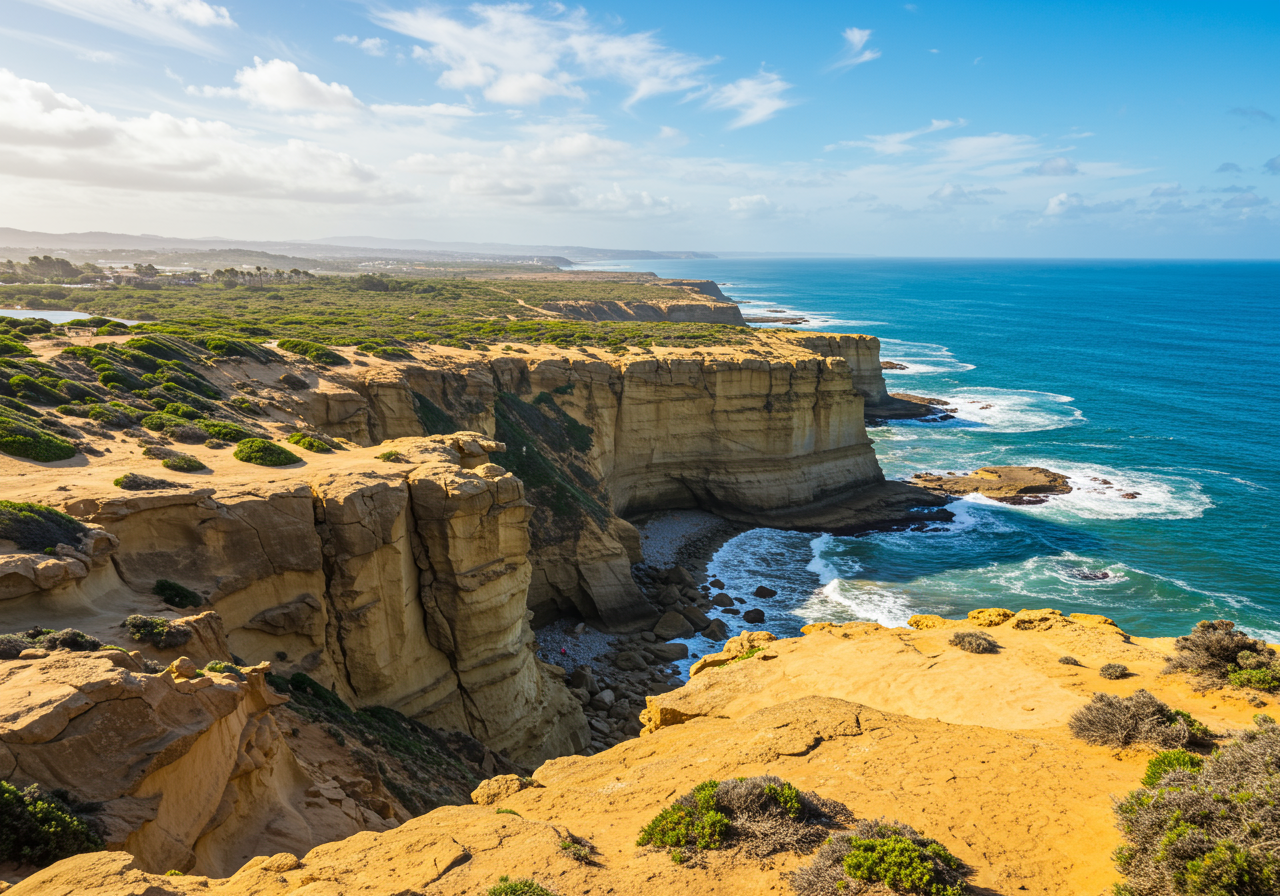 Relax and surf amidst the natural beauty of Torrey Pines, Del Mar.