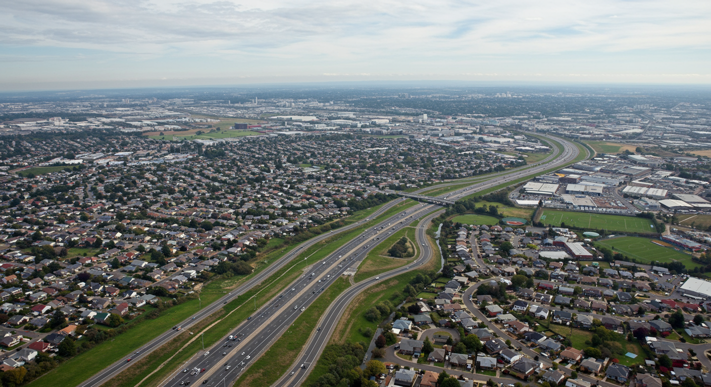 Aerial view of Anaheim CA