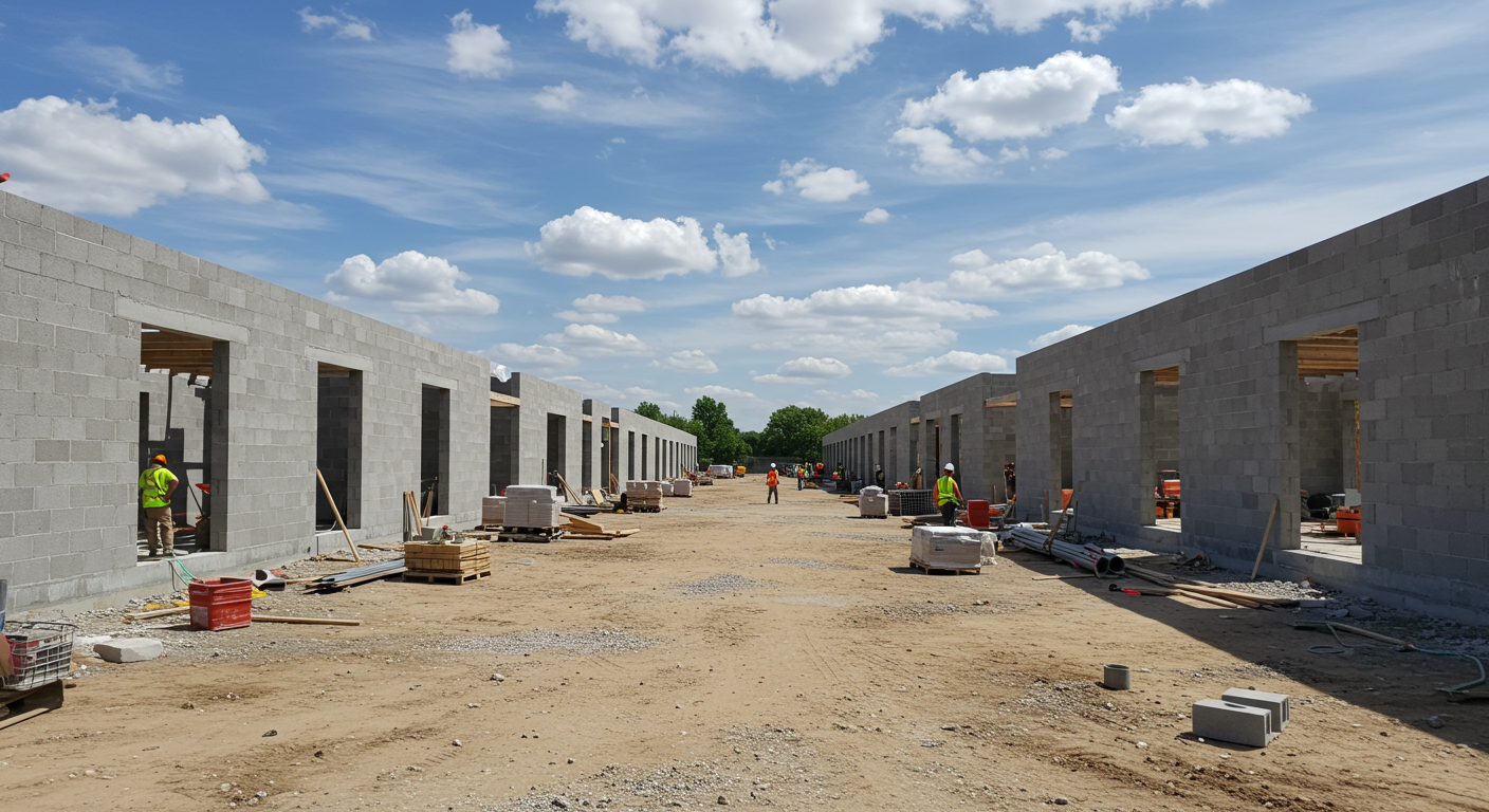 Construction underway for Stables Motor Condos residences in North Atlanta