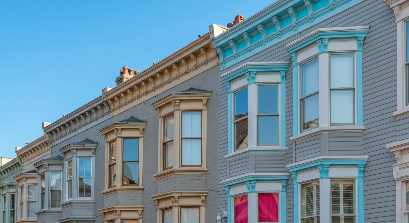 San Francisco, California - beautiful old architecture in Cow Hollow area