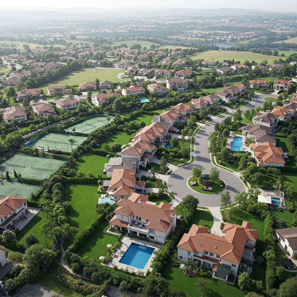 Green park and playground at Kite Hill, Laguna Niguel