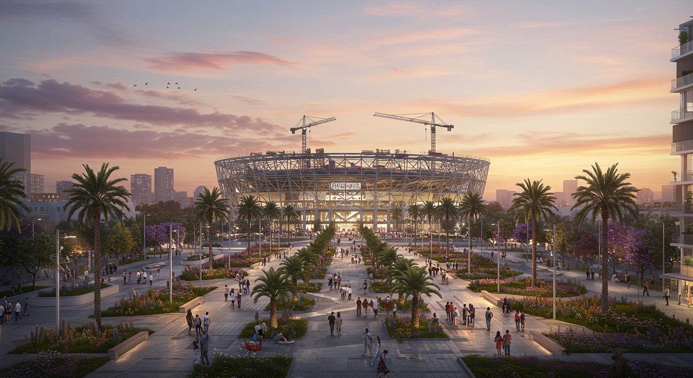 a building with columns and a pool of water in front of it