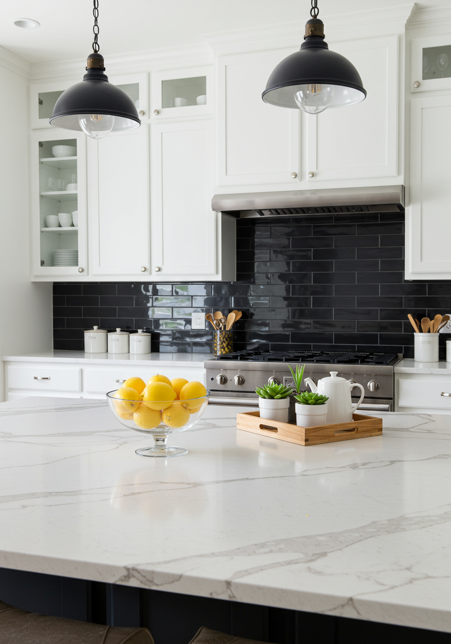 31+ Black Subway Backsplash ( Ideas ) - The Power of Black Color!