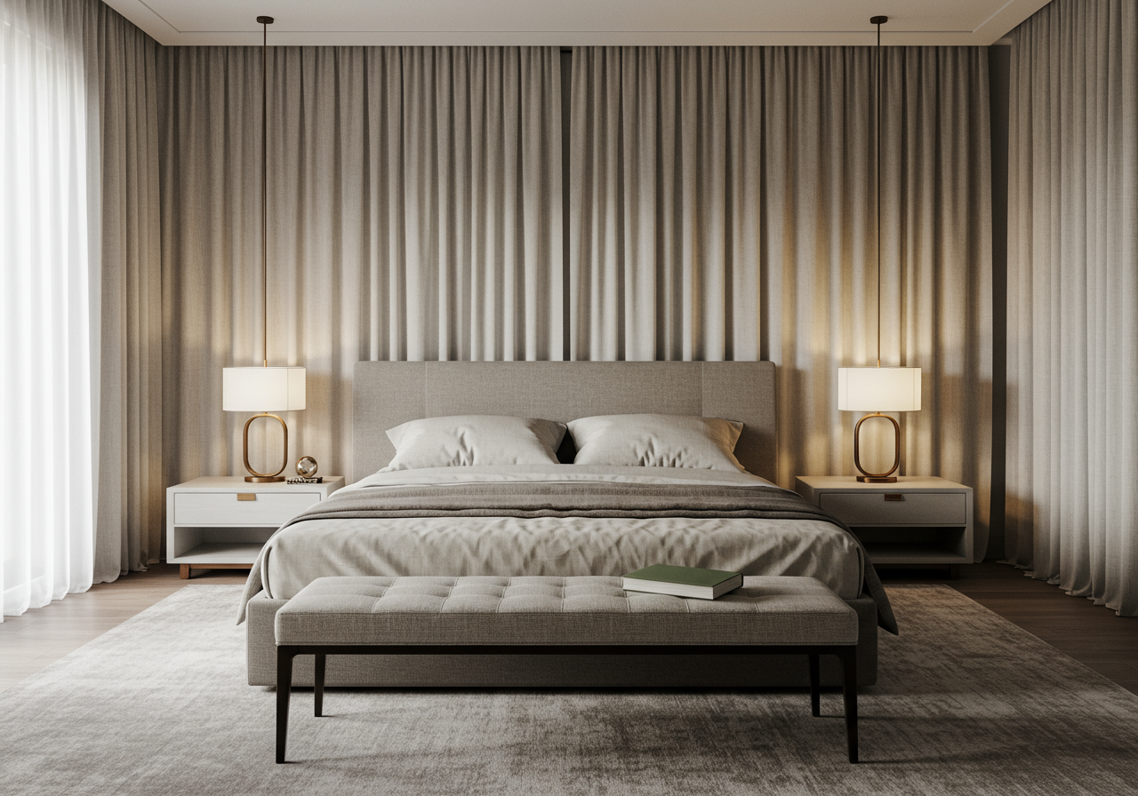 Image may contain Indoors Interior Design Book Publication Bed Furniture Home Decor Bench Bedroom and Room