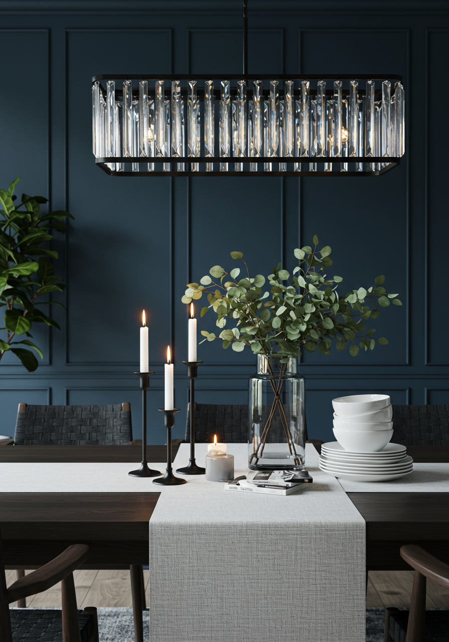 a table with candles and flowers