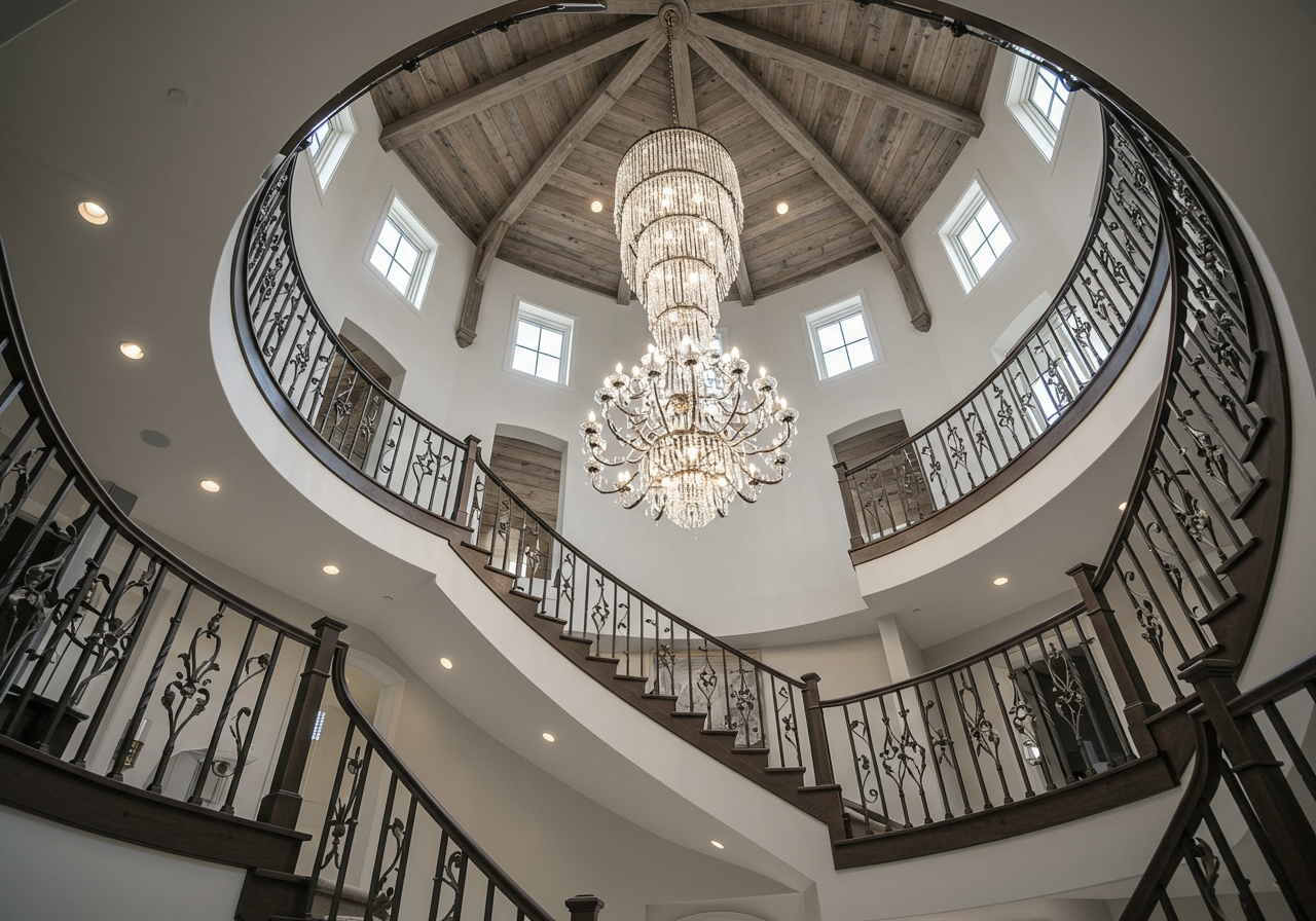 15-ft chandelier in entryway of 22355 Starwood Dr. Yorba Linda, CA