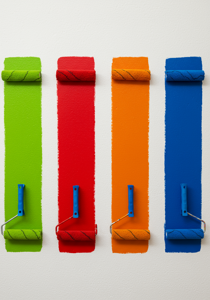 Freshly painted home exterior with modern colors