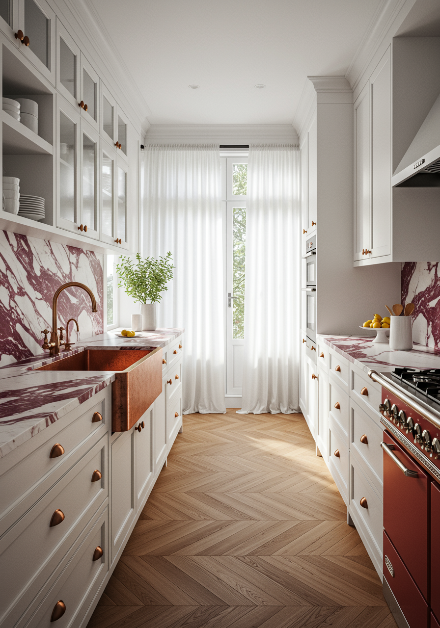 Image may contain Indoors Interior Design Cooktop Kitchen Sink Sink Faucet Floor and Window