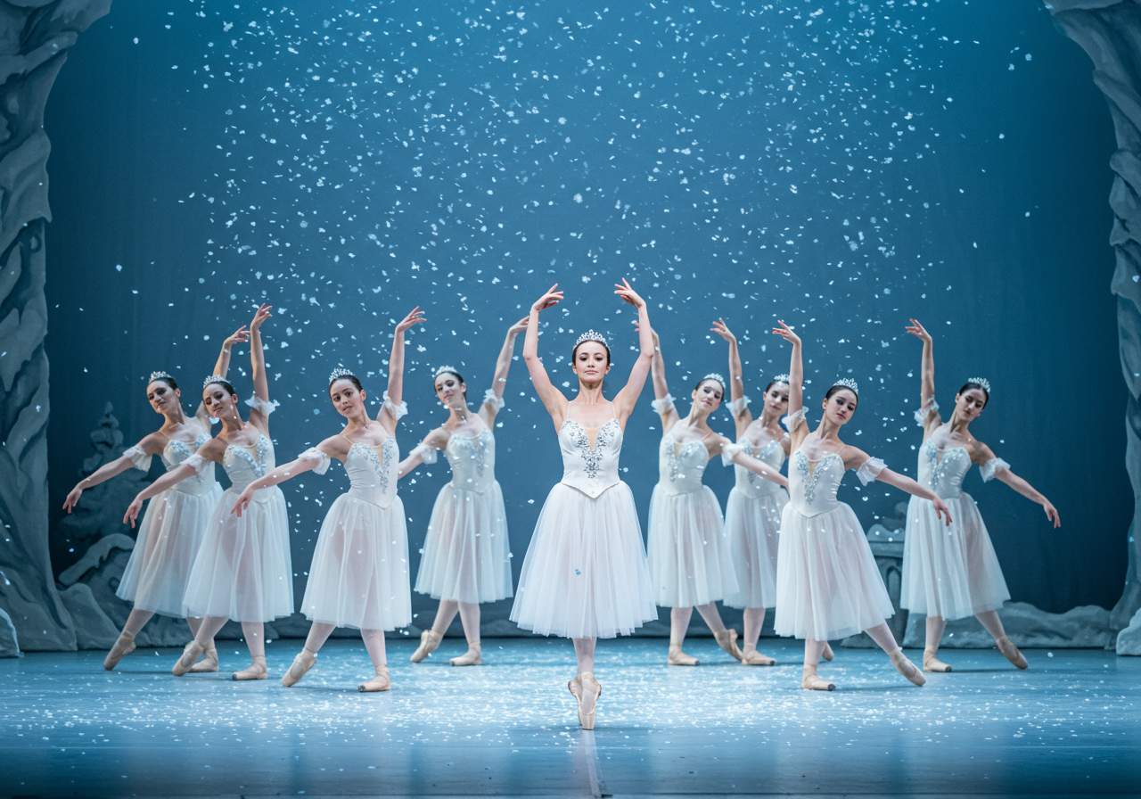 Sf ballet nutcracker scene with snow