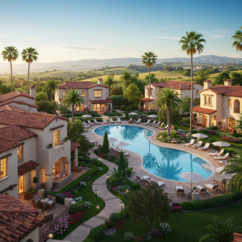 Talega Gallery 55+ community homes and clubhouse in San Clemente