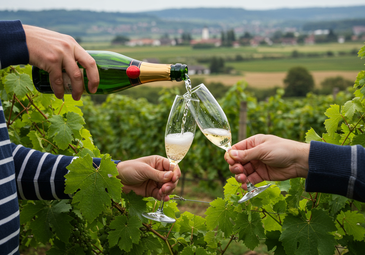 Champagne wine region, France.