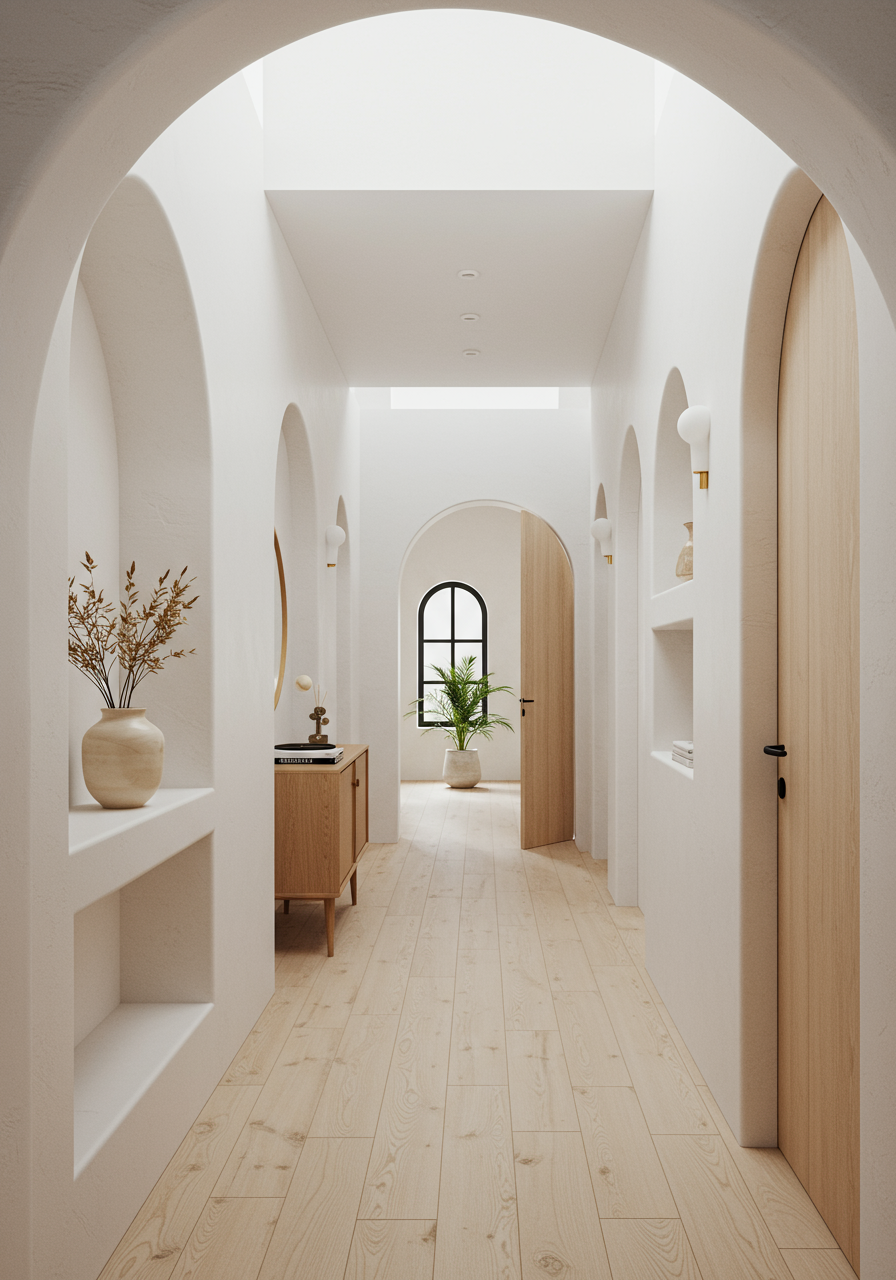 arched pocket door
