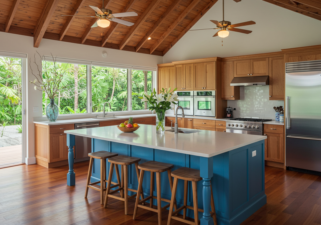 high ceilings in the kitchen