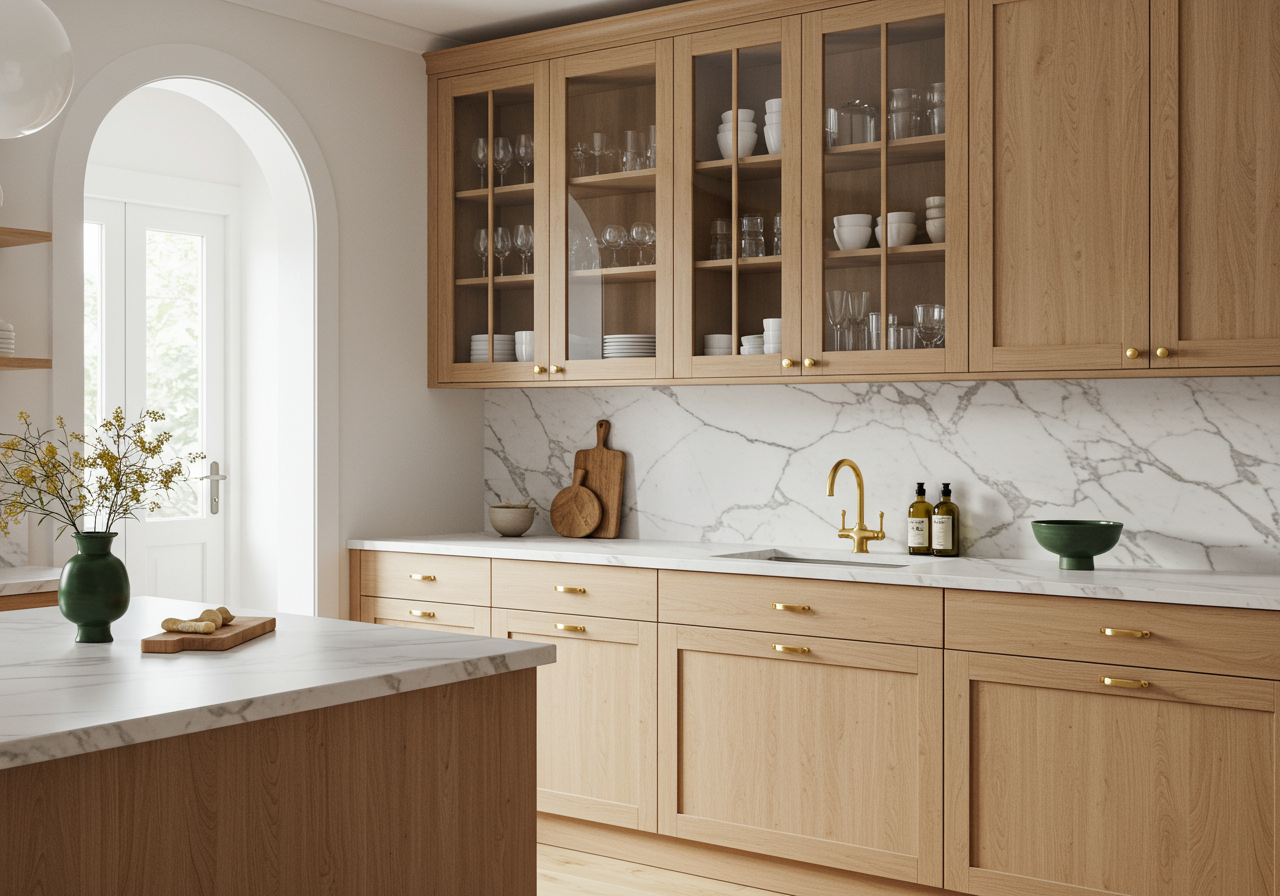 oak kitchen cabinets