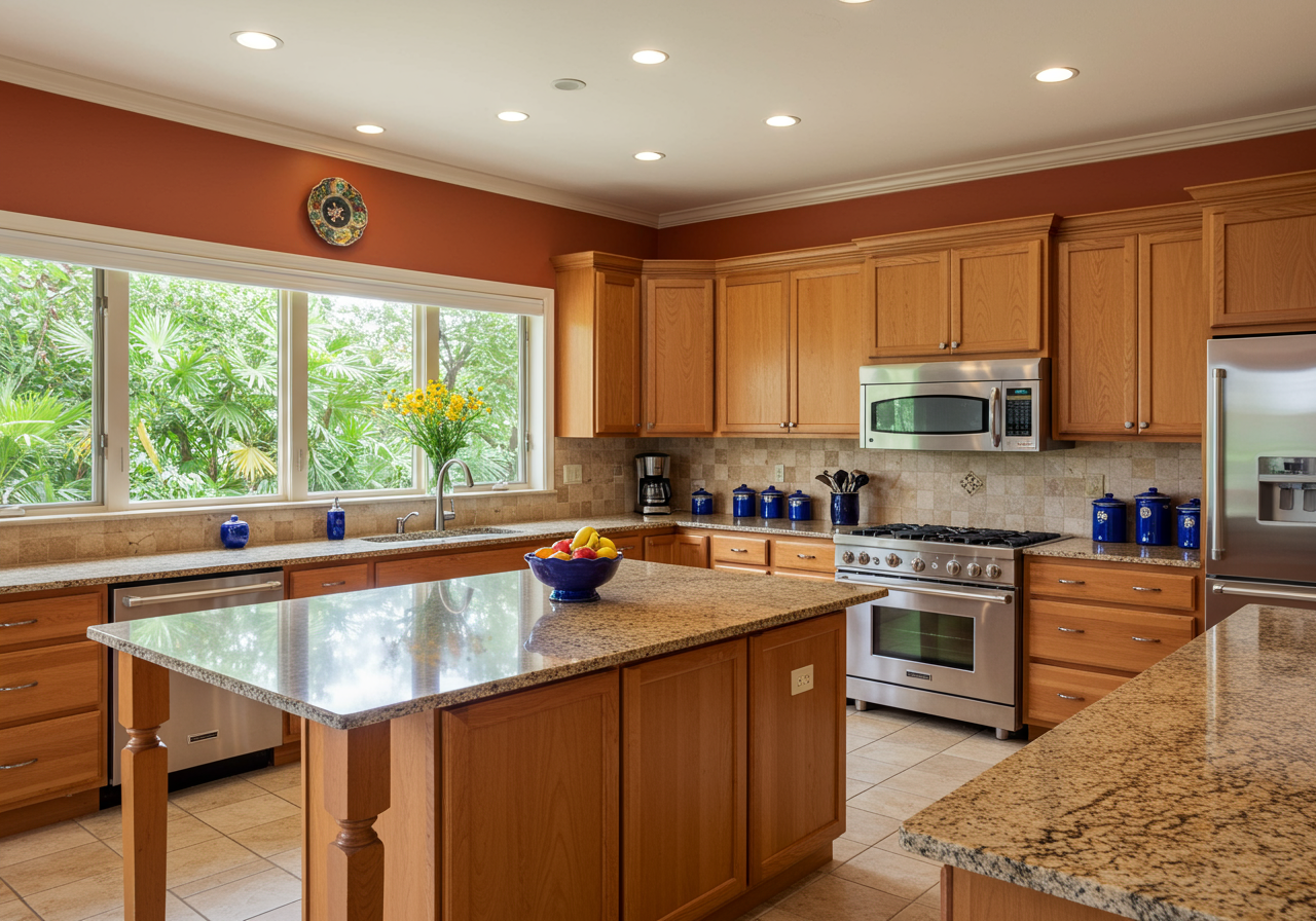 Kitchen before staging