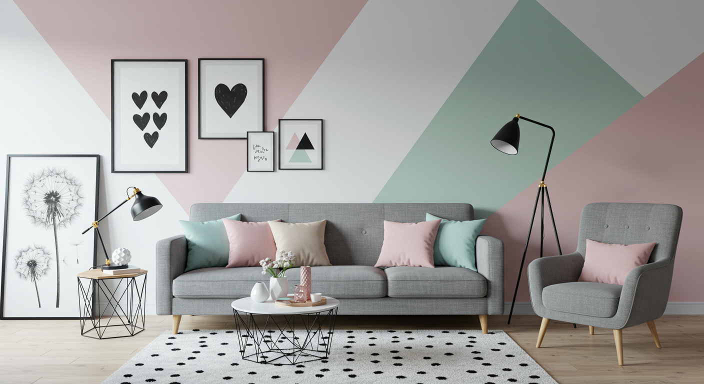Cozy Pastel Living Room