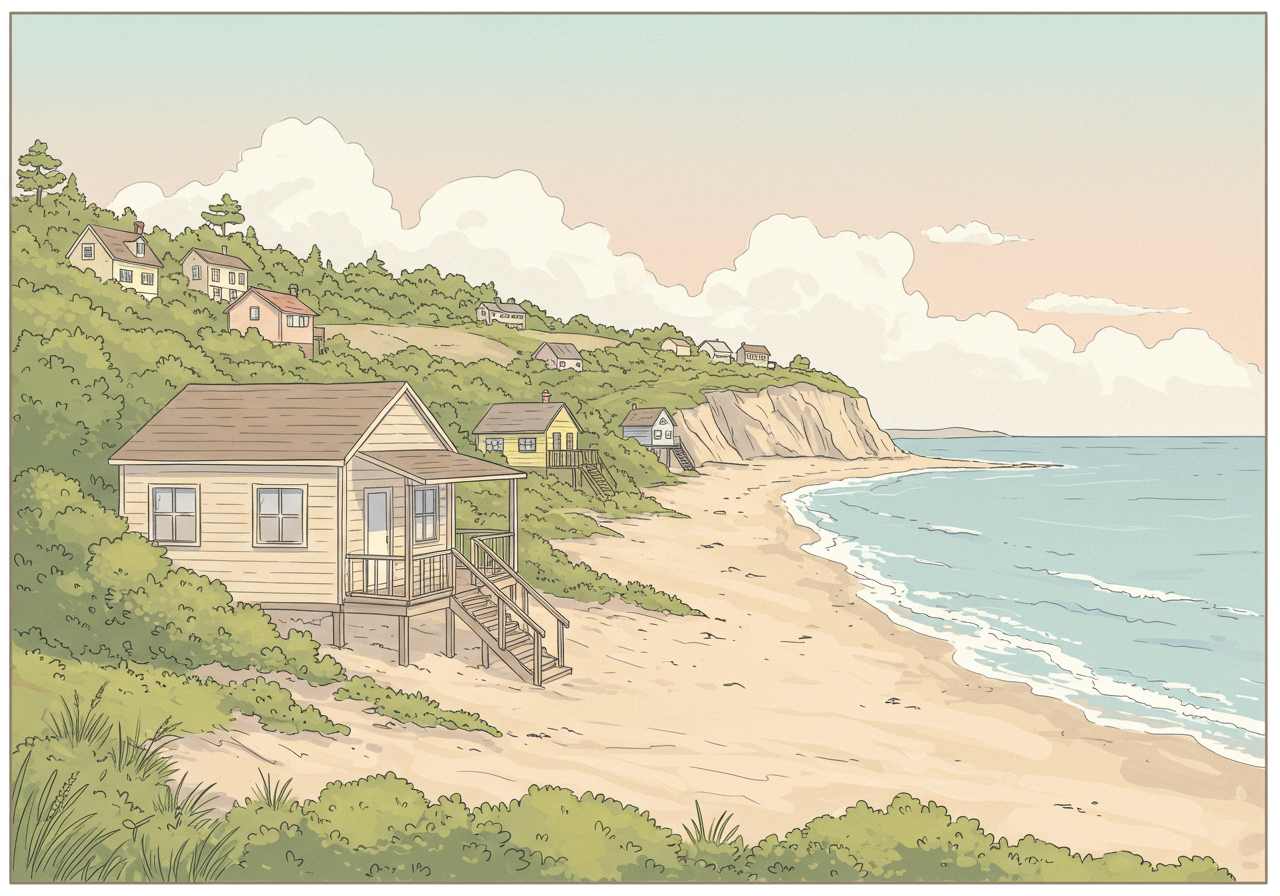 Historic cottages in Crystal Cove