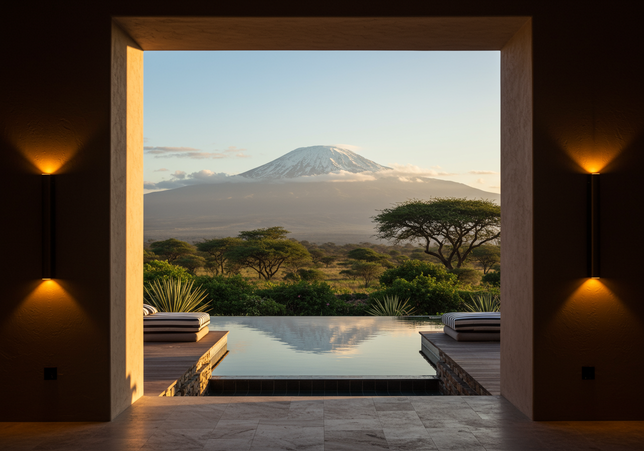 Angama Amboseli photographed by Brian Siambi — Swimming Pool Entrance Steps