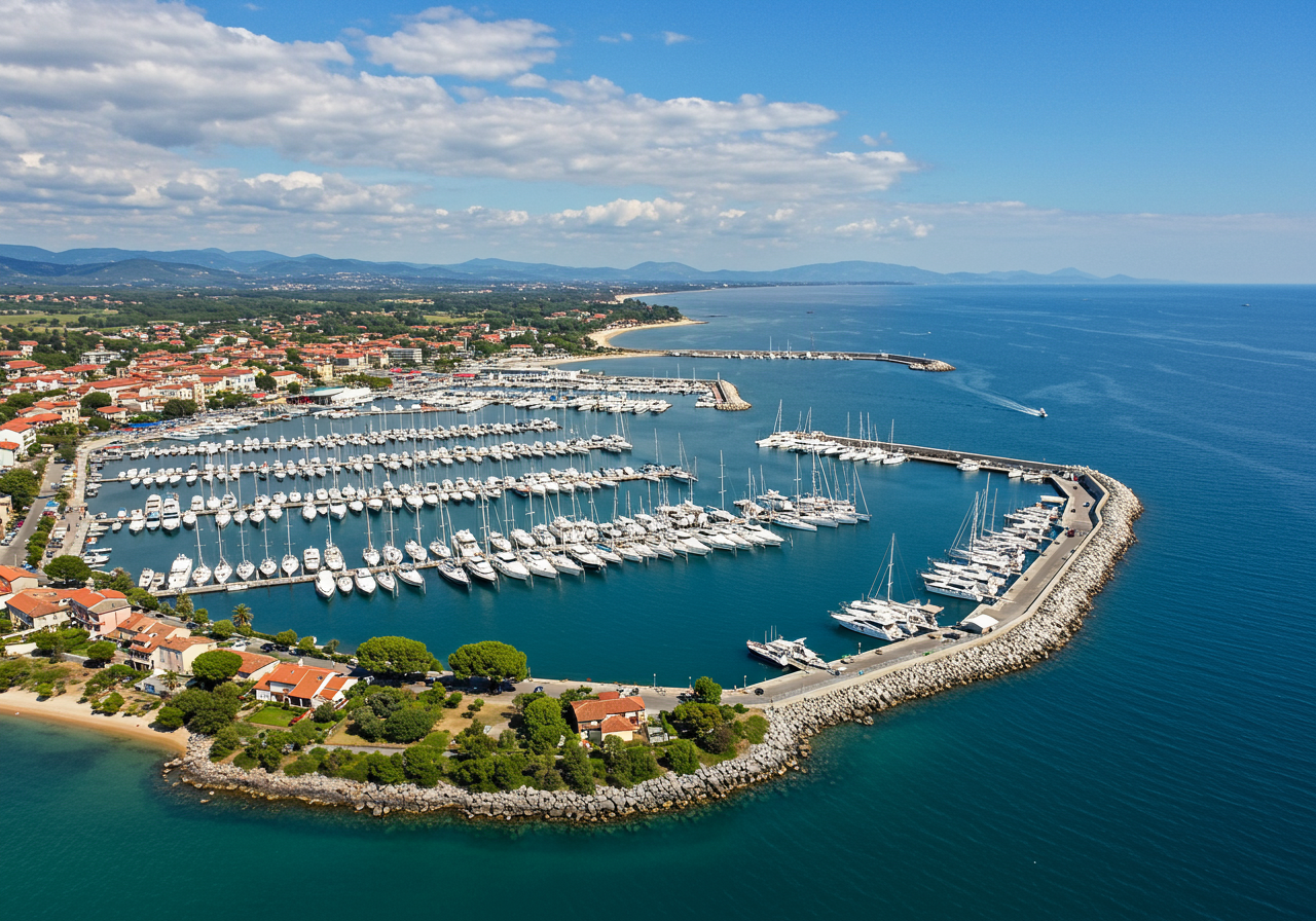 Aerial view of Dana Point Harbor in California