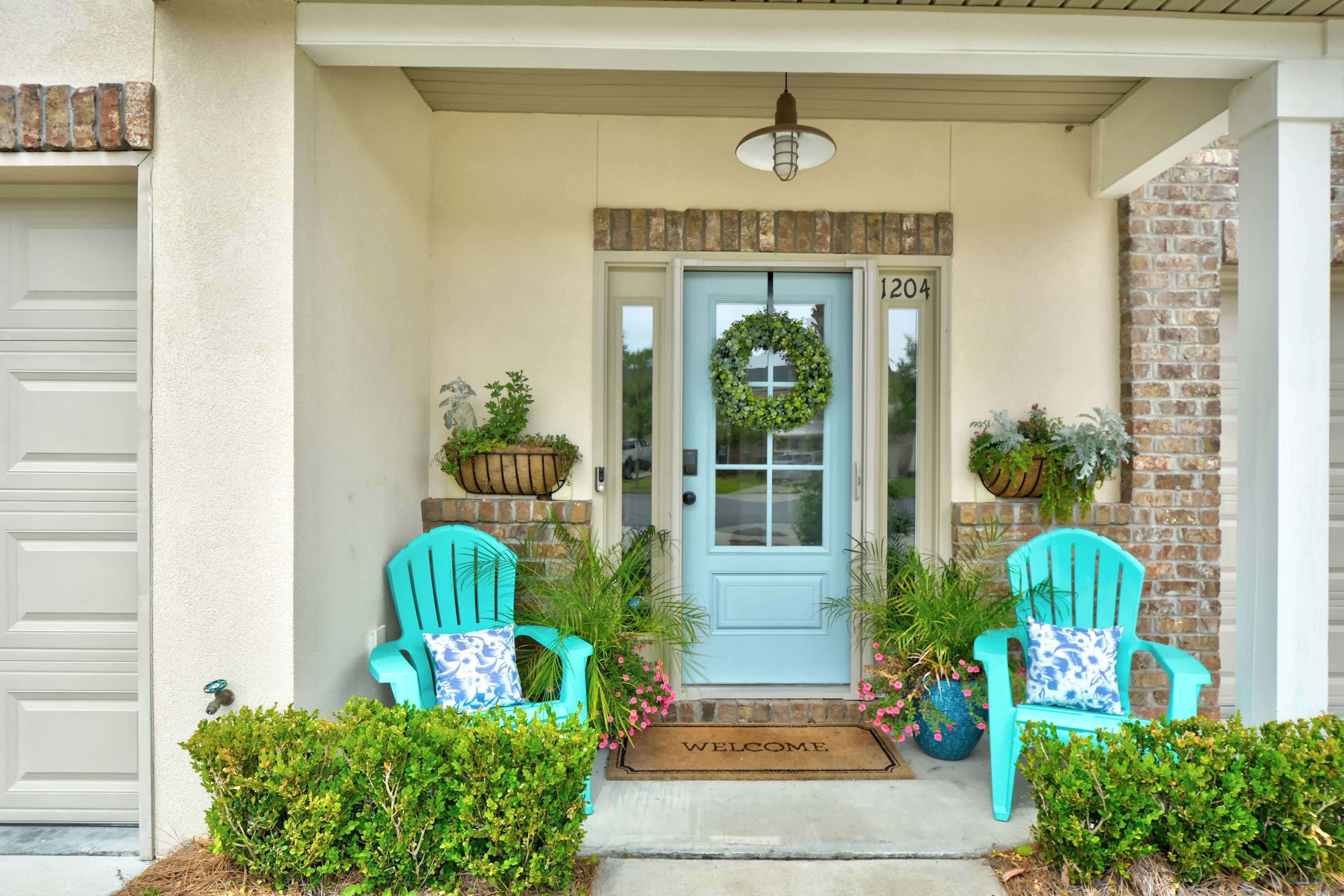 Spacious living area with hardwood floors Island Breeze