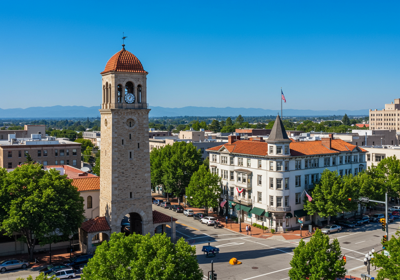 A picture of downtown Santa Cruz